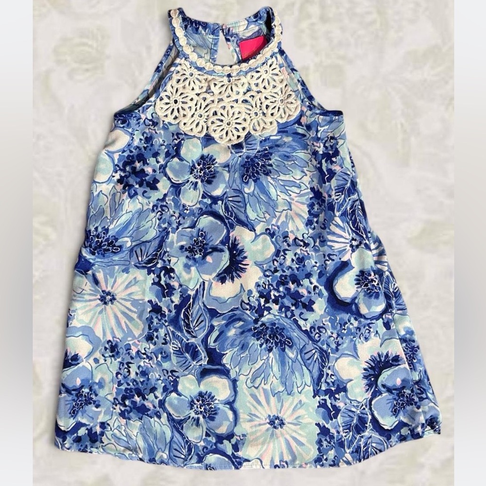 Lilly Pulitzer Blue and White Floral Tank